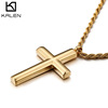 Classic glossy necklace, fashionable pendant stainless steel for beloved suitable for men and women, suitable for import