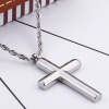 Classic glossy necklace, fashionable pendant stainless steel for beloved suitable for men and women, suitable for import