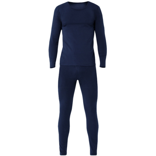 Men's Pure Cotton Autumn Top and Bottom Set Stylish Basic Thermal Underwear Thin Warm Cotton Crew Neck Sweater for Youth