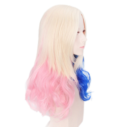 cosplay wig movie Suicide Squad Harleen Quinzel Harley Quinn gradient wig