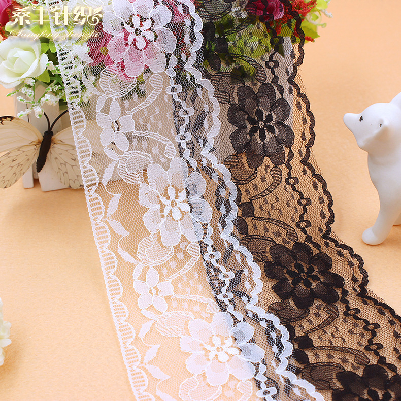 现货服装服饰辅料 大花朵8公分单边无弹蕾丝花边