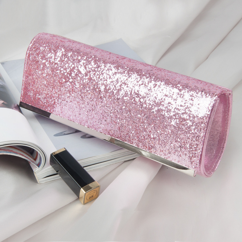 Original bolso de las mujeres al por mayor de la fábrica embrague bolso de noche pequeño bolso de mensajero de lentejuelas bolso de noche