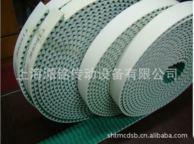 供应齿形同步带、聚氨酯皮带 PU开口带、齿面绿布 背面绿布同步带