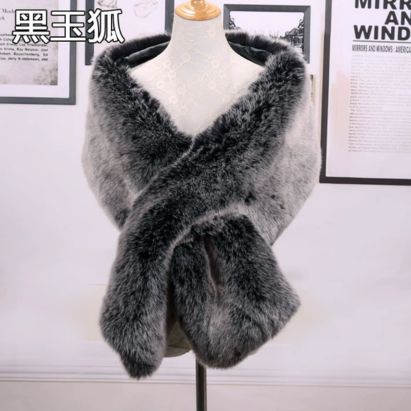 Black jade fox width shawl