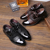 Extra large trend footwear for leisure pointy toe for leather shoes, classic suit, Korean style, plus size