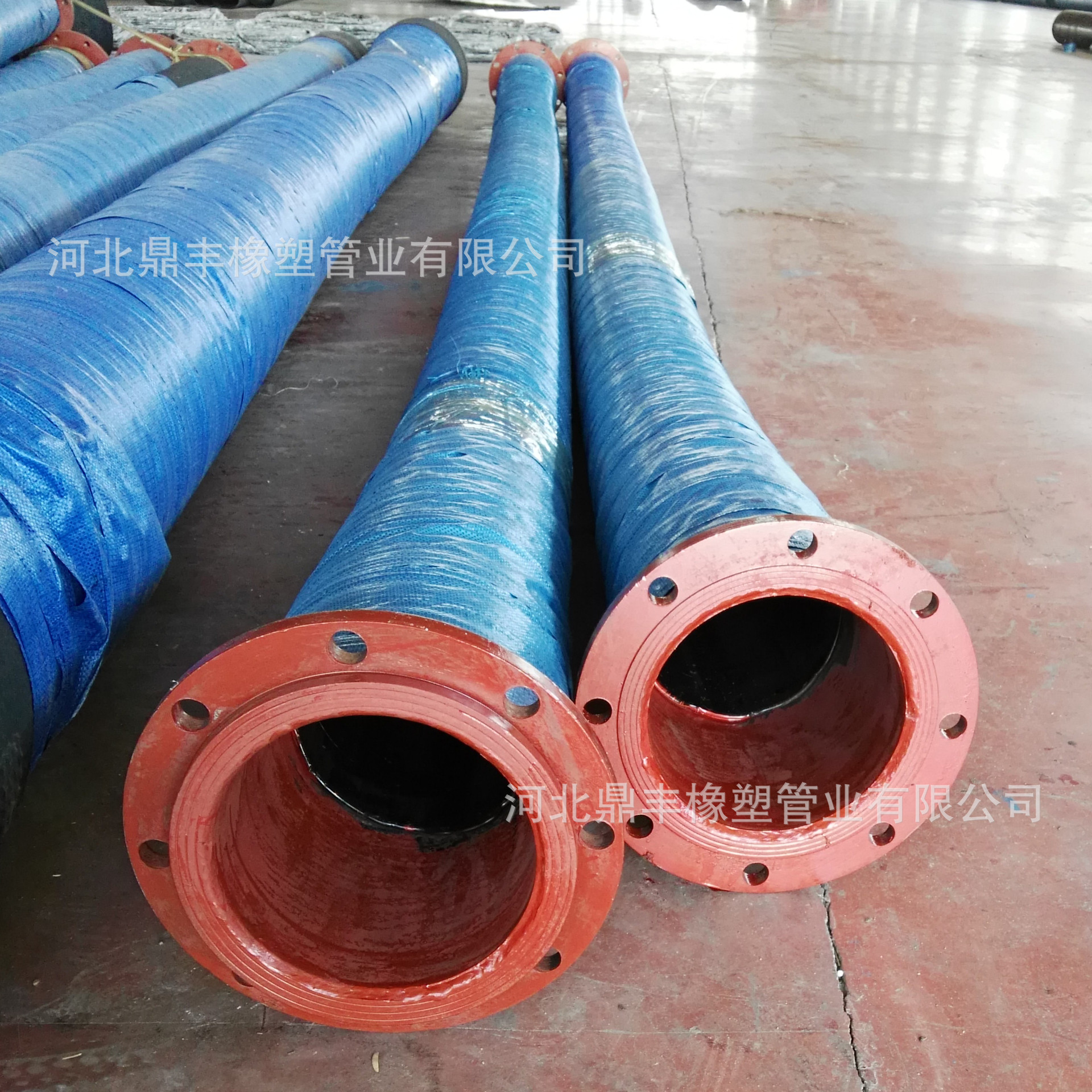 厂家供应吸水钢丝胶管 水利工程法兰式吸排水胶管 大口径输水胶管