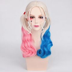cosplay wig movie Suicide Squad Harleen Quinzel Harley Quinn gradient wig