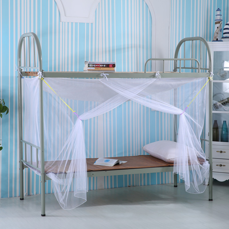 Student dormitory mosquito net single bed upper and lower bunk shelf bed curtain encryption dustproof top zipper text account wholesale manufacturers