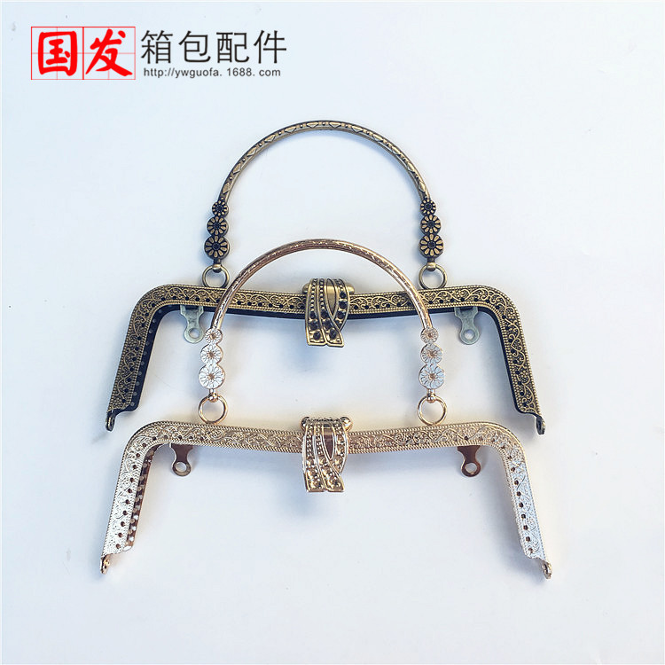 20cm cintura cóncava en relieve hojas grandes tres flores mano oro oro mano oro oro oro