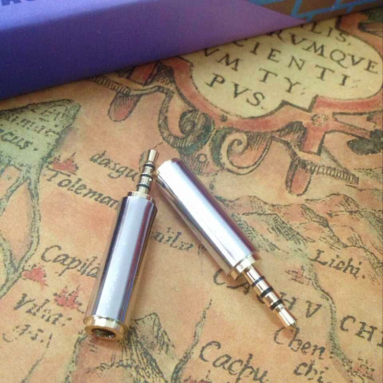 直供金属4节2.5mm公转3.5mm母音频转换接头 耳机小转大转换插头