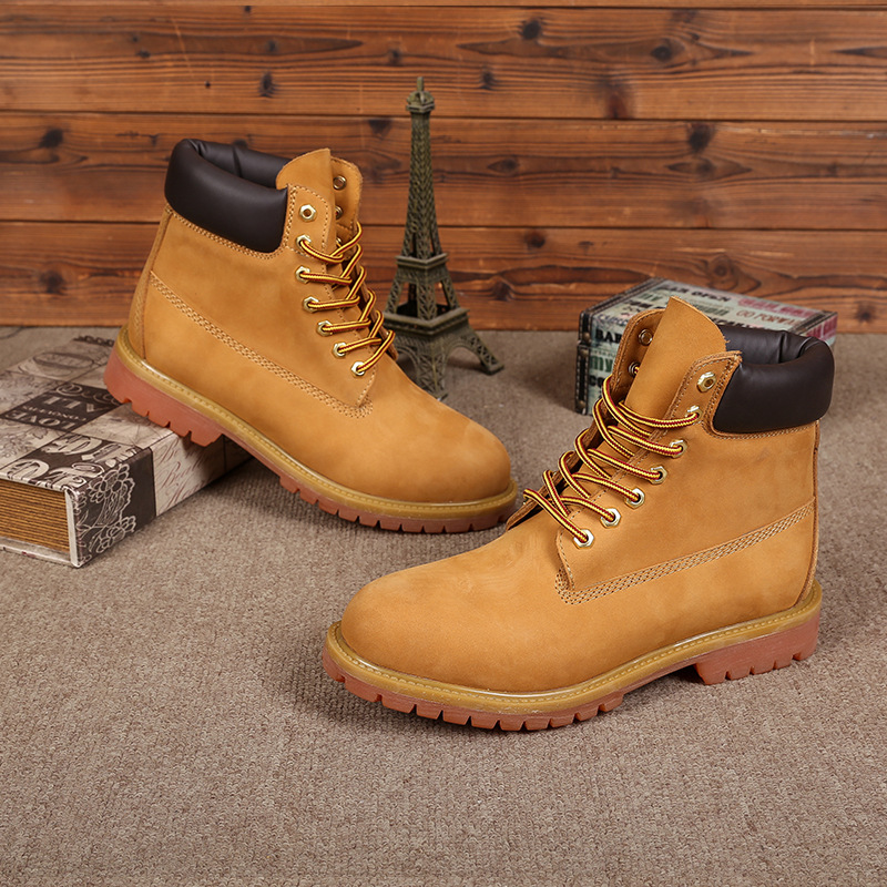 Autumn and winter warm high-top Martin boots men's round-toe fashion…