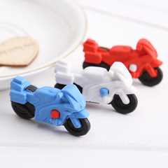 Korean creative stationery, cute cartoon motorcycle eraser, prize gift for primary school students