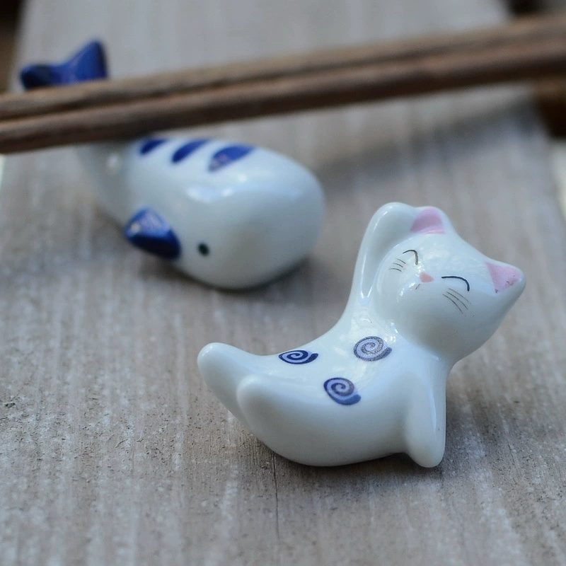 Chopsticks персонажи Homeskine Dynchhiner, милые кролики керамические палочки, beckoned кот ресторанная техника оптом 125 124