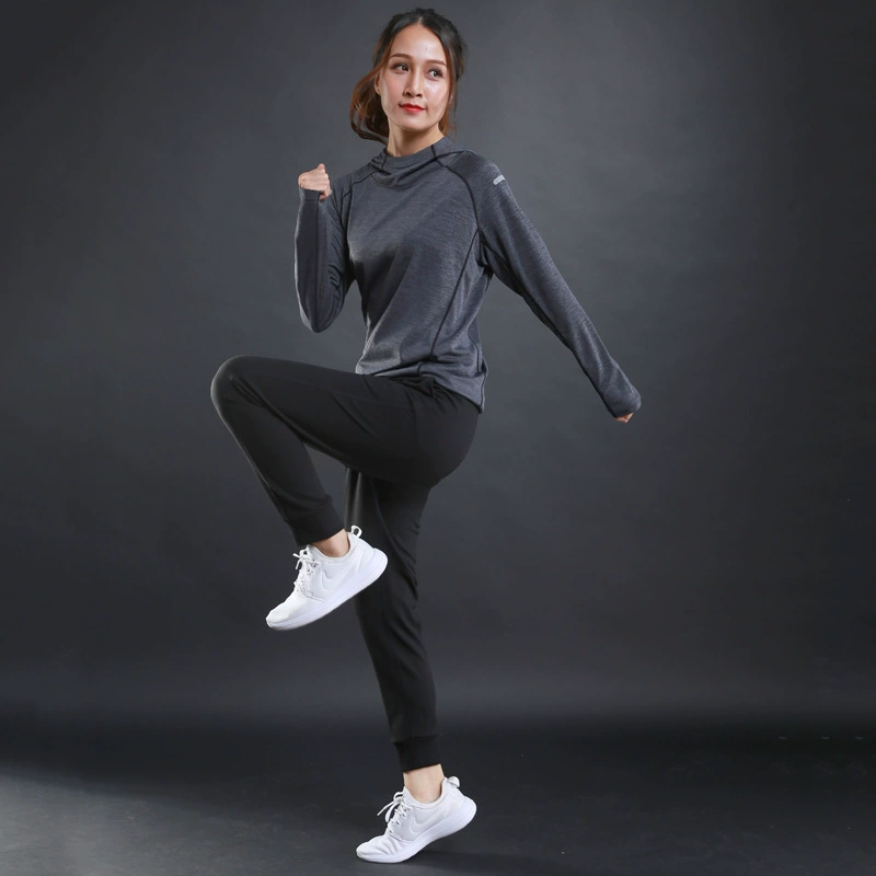 Demi-season long-sleeve sweatshirt, thin breathable gym hoody, quick-dry lightweight