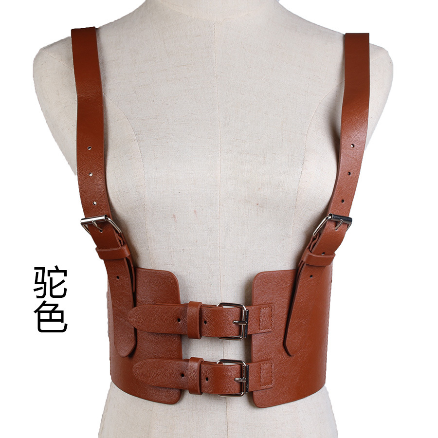 Personalizada retro dulce correa de la cintura de las mujeres del sello decorativo camisa de vestir de cuero de LA PU suave hebilla chaleco correa de la correa
