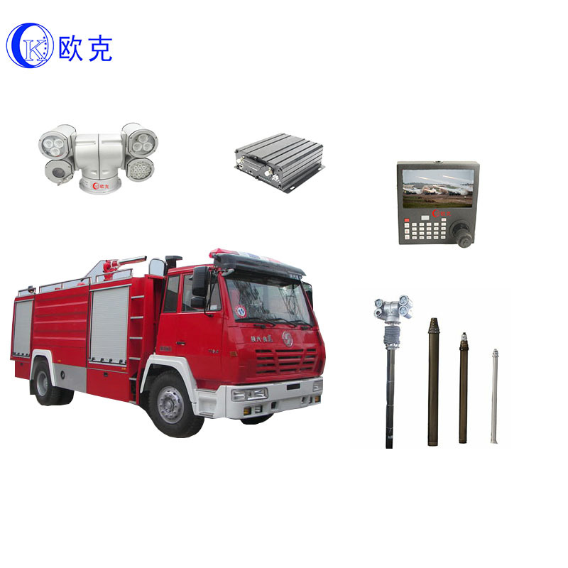 欧克车载云台摄像机LED+升降杆+车载录像消防应急救援4G取证系统
