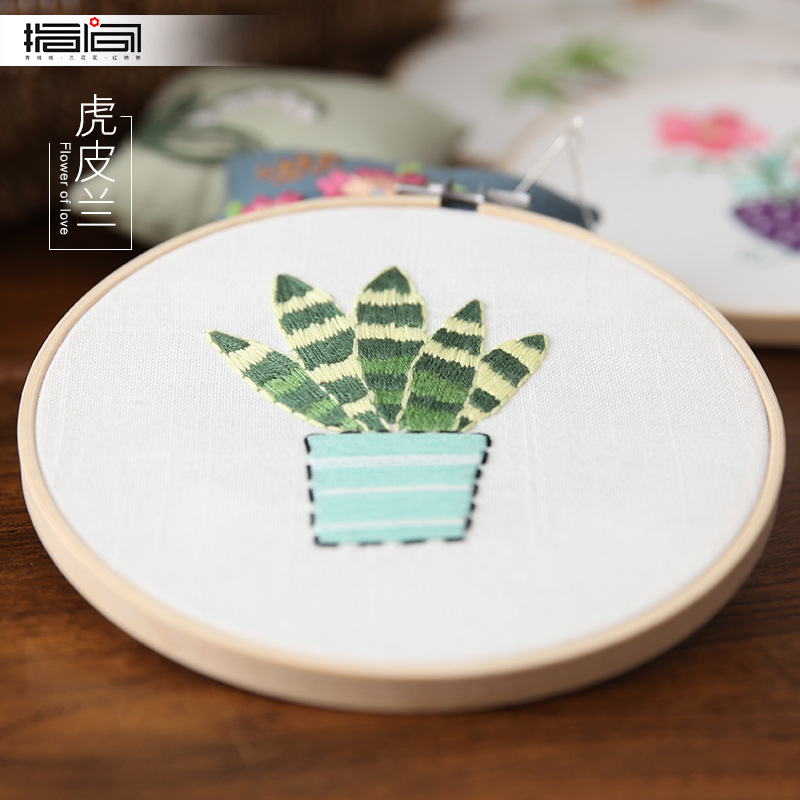 Bordado hecho a mano DIY material paquete niños estudiante de punto de cruz tridimensional de tela Europea bordado creativo colgando pintura