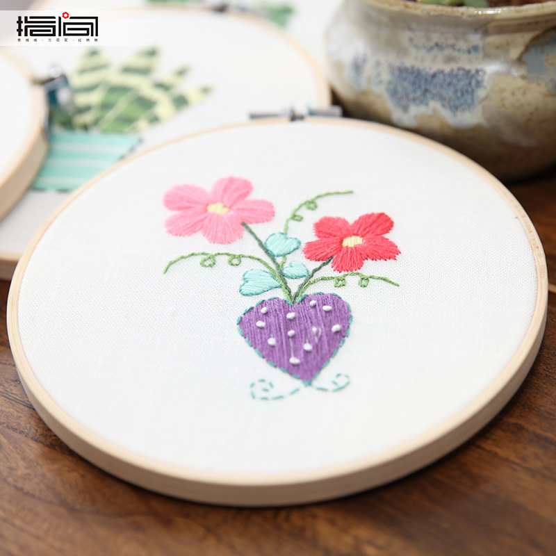 Bordado hecho a mano DIY material paquete niños estudiante de punto de cruz tridimensional de tela Europea bordado creativo colgando pintura