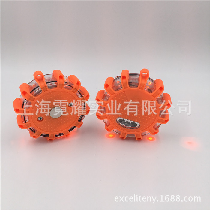 12+3LED交通爆闪灯 汽车闪光灯 LED警示灯 磁吸救援指示灯