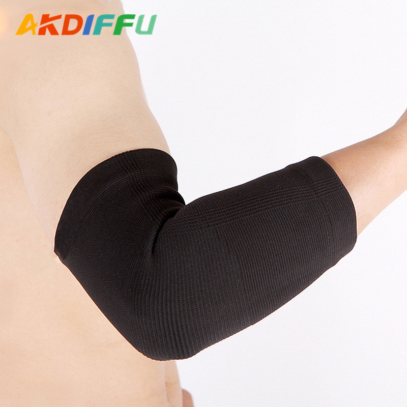 Nueva almohadilla de codo delgada de punto de nylon de alto elástico absorbente de sudor almohadilla de codo transpirable almohadilla de codo de baloncesto bádminton guardia de brazo de voleibol
