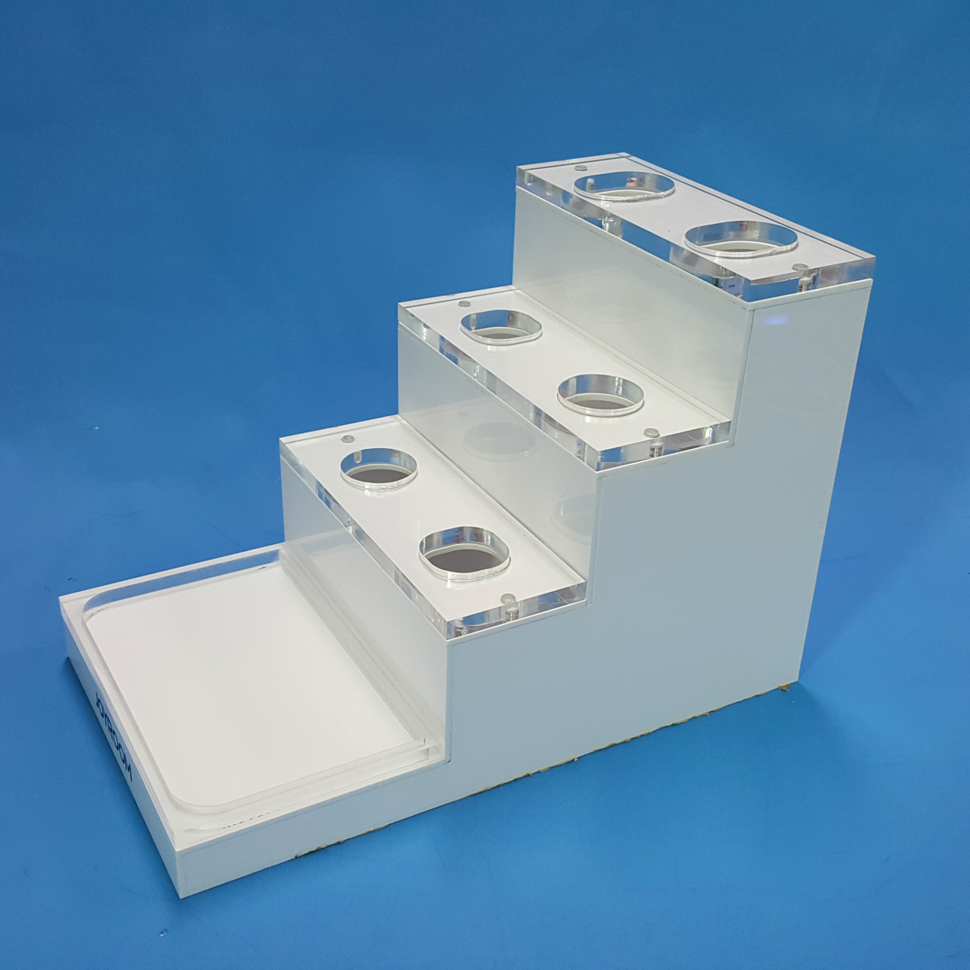 3层收纳盒 亚克力展示架 高品质化妆品架 阶梯架子 可拆多孔架子