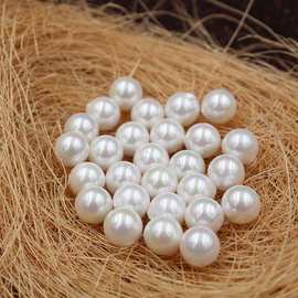 厂家贝壳珍珠3-18mm 白色半孔贝珠diy饰品项链配件圆珠散珠批发