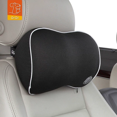 Headrest bamboo charcoal memory foam neck - elegant-black-285x20x11