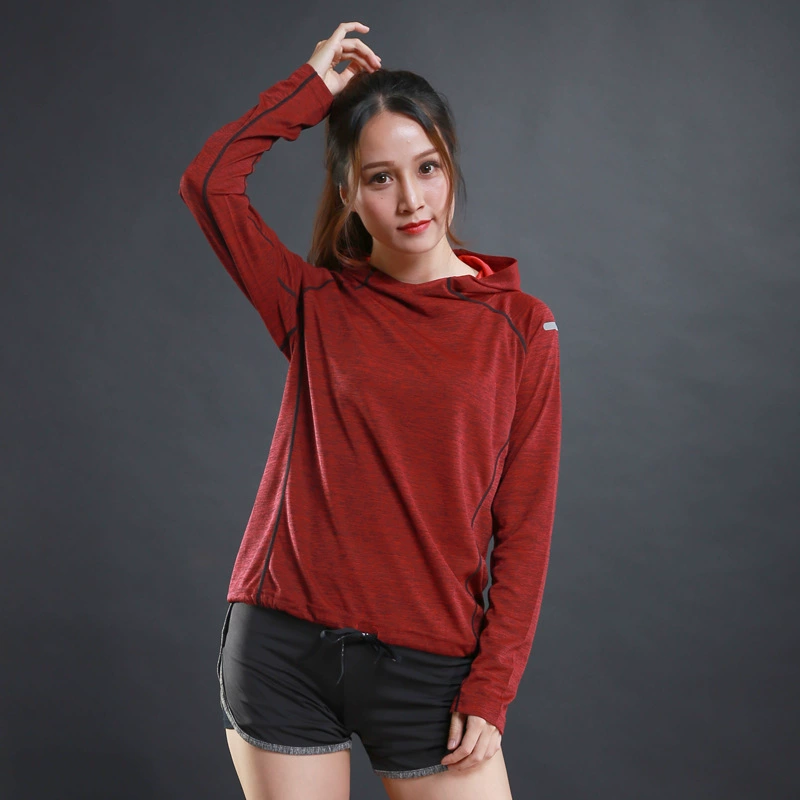 Demi-season long-sleeve sweatshirt, thin breathable gym hoody, quick-dry lightweight