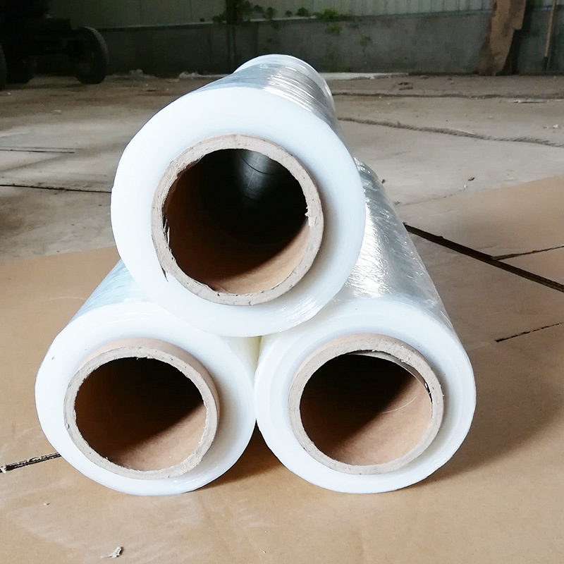 工业机用缠绕膜50cmpe拉伸膜自粘透明打包膜包装膜大卷