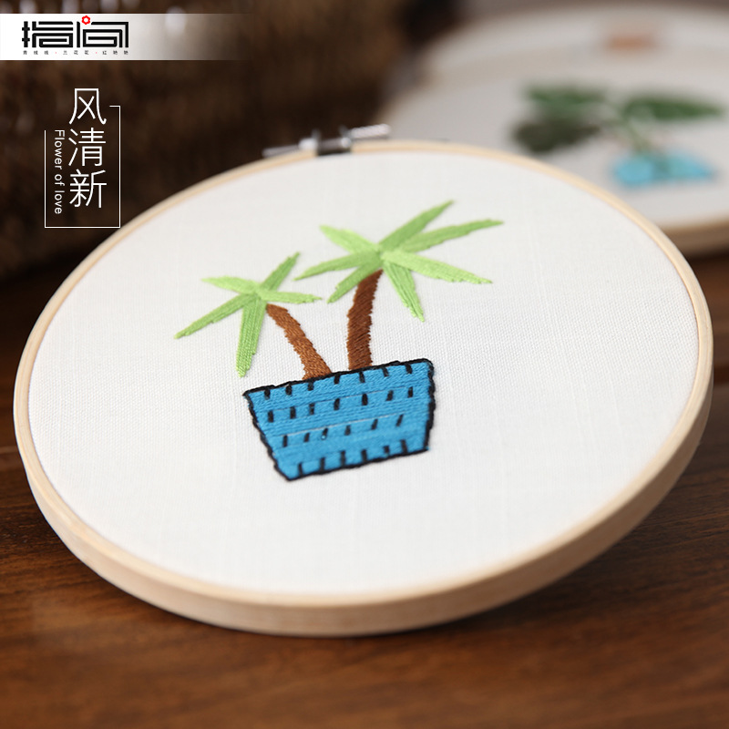 Bordado hecho a mano DIY material paquete niños estudiante de punto de cruz tridimensional de tela Europea bordado creativo colgando pintura