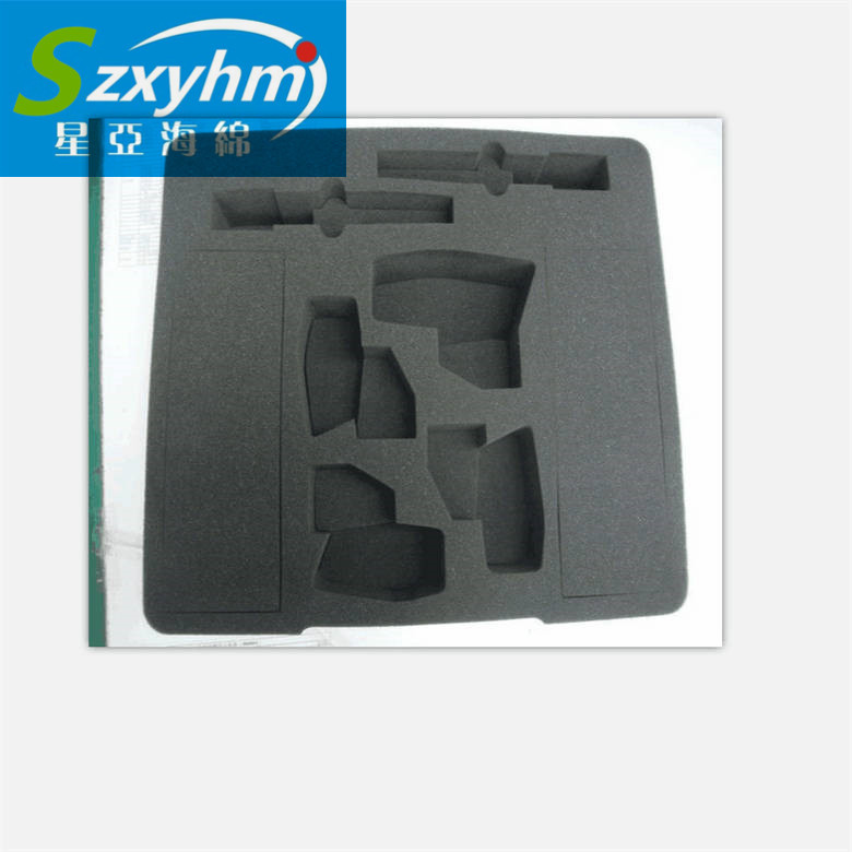 冲压黑色发泡海绵内胆 一次成型22D包装海绵 彩色爆破泡棉生产
