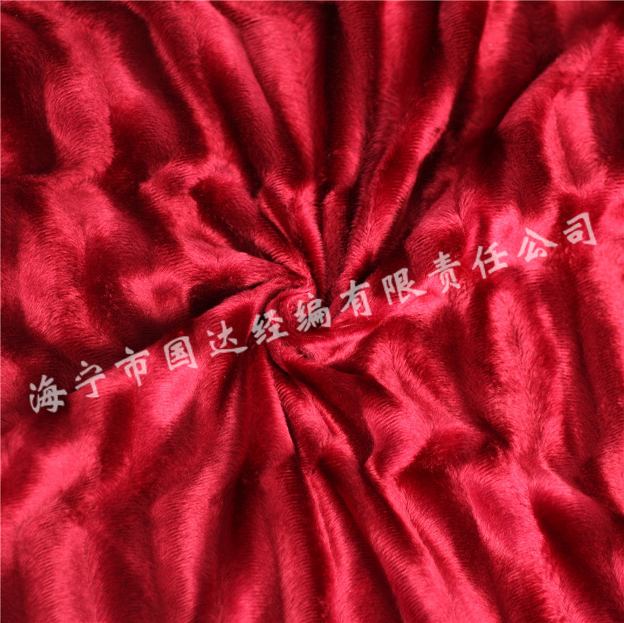 厂家供应 竹节花 刷条大有光短毛绒  超亮针织面料绒布