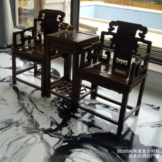 Epoxy resin glue 3D art floor paint bubble-free ink floor paint New Color Floor retro floor paint