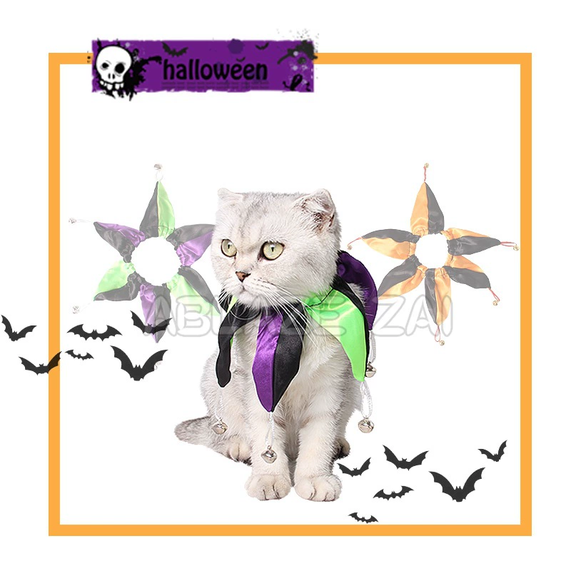 ABLAZE ZAL для домашних животных трансграничный Хэллоуин ошейник-колокольчик Для собак ожерелье для кошек фестиваль призраков карнавальный ошейник для клоуна