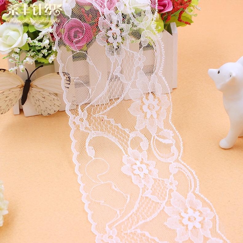 尼龙9.5公分无弹蕾丝花边 鞋帽箱饰品裙摆服装辅料