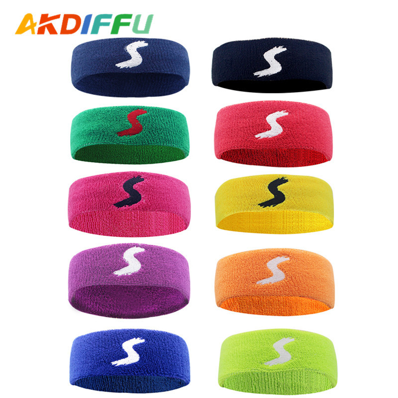 Deportes toalla Diadema de algodón poliéster color los hombres y mujeres banda pelo opcional más logotipo fábrica al por mayor