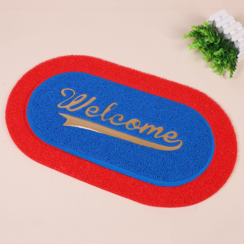 Cepillado spinning oval de una pieza Inglés antideslizante impermeable frotar arena raspado puerta alfombra dormitorio sala de estar casa mat