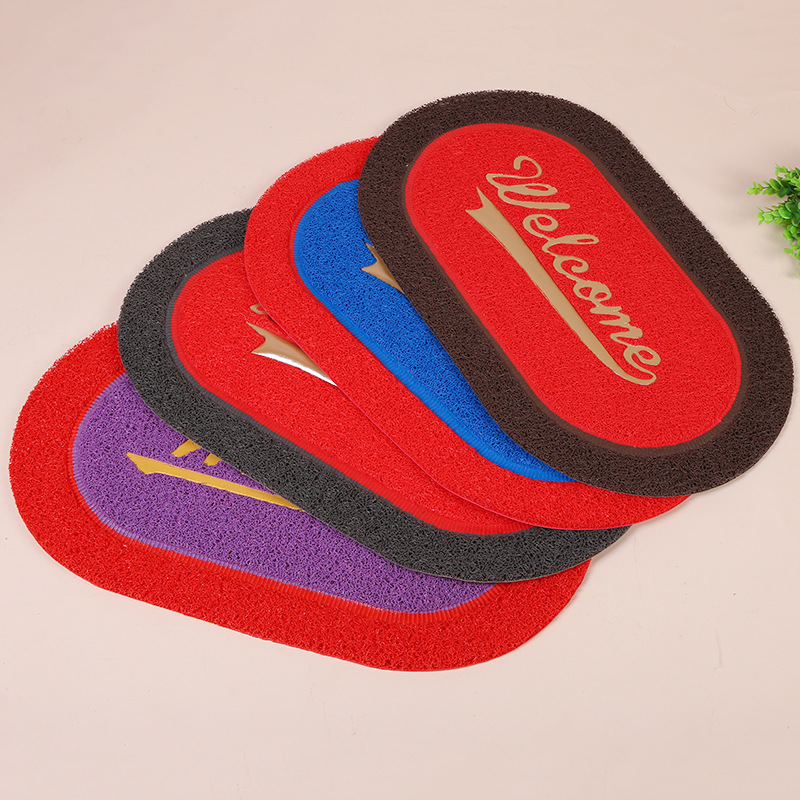 Cepillado spinning oval de una pieza Inglés antideslizante impermeable frotar arena raspado puerta alfombra dormitorio sala de estar casa mat