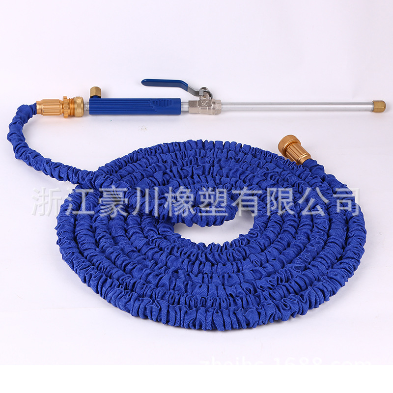 厂家供应家用洗车套装园林浇花多功能伸缩水管高压水枪头25英尺