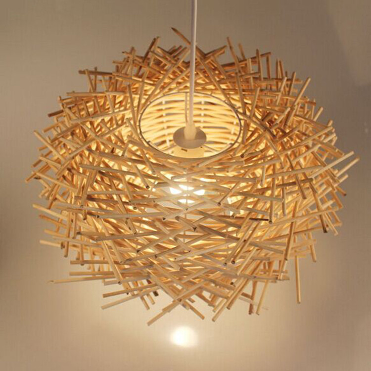 Bird's Nest Bird's Nest Creative Art Cafe Bar Nongjiale Bar Personality Restaurant Rattan Art Shop Farmhouse Chandelier