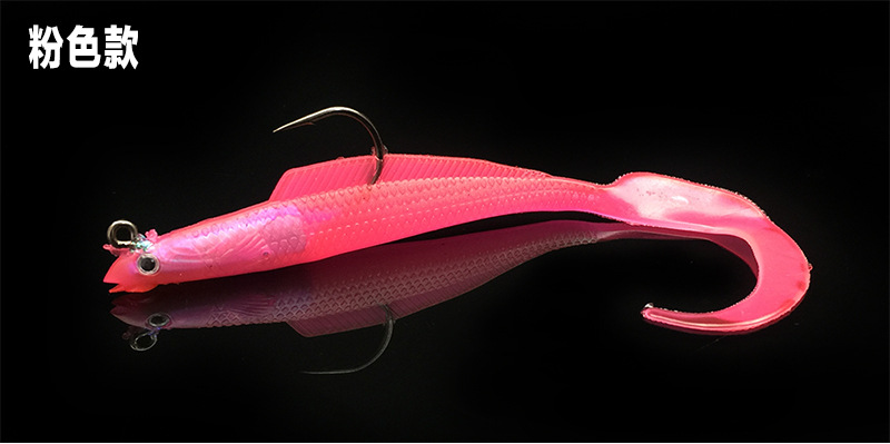 Weihe rollo de tira larga/cola cabeza de plomo pescado suave 12cm 8,5G cabeza de plomo sumergida cebo suave cebo de pesca transfronteriza