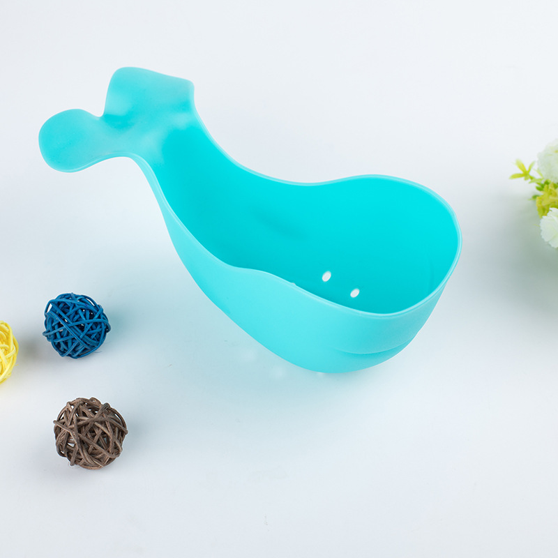 Baby shampoo Cup shower ballena en forma de niño shampoo Cup Baby Bath agua Scoop plástico pequeño agua Cuchara baño Scoop