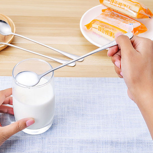 Kitchen Creative Stainless Steel Long Handled Spoon Multi-Purpose Stainless Steel Ice Spoon Coffee Spoon Stirring Spoon Long Spoon
