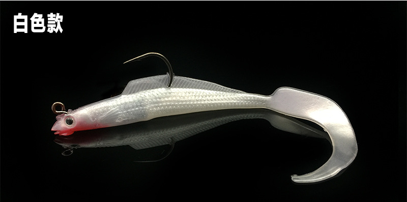 Weihe rollo de tira larga/cola cabeza de plomo pescado suave 12cm 8,5G cabeza de plomo sumergida cebo suave cebo de pesca transfronteriza