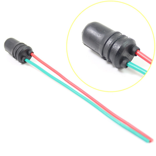 Car instrument bulb T10 socket round mouth 12961 lamp holder rubber socket 18 wire 0.75 square