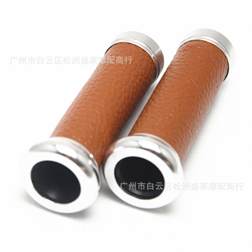 Motorcycle Protective Handlebar Rubber Cover Car with Modified Aluminum Handlebar Cover Universal Motorcycle Retro Handlebar Leather Cover