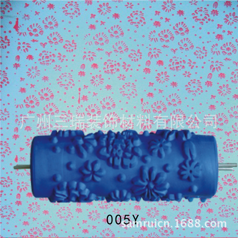 5 pulgadas líquido papel pintado rodillo de impresión pared cepillo herramienta papel pintado moleteado molde pared arte pintura rodillo de impresión 001Y