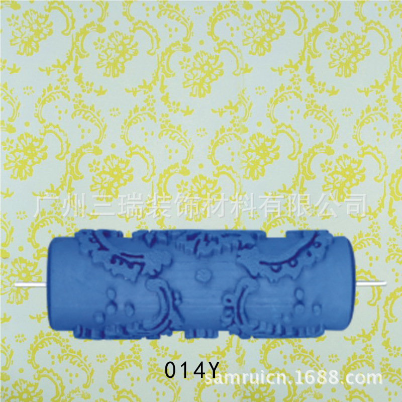 5 pulgadas líquido papel pintado rodillo de impresión pared cepillo herramienta papel pintado moleteado molde pared arte pintura rodillo de impresión 001Y