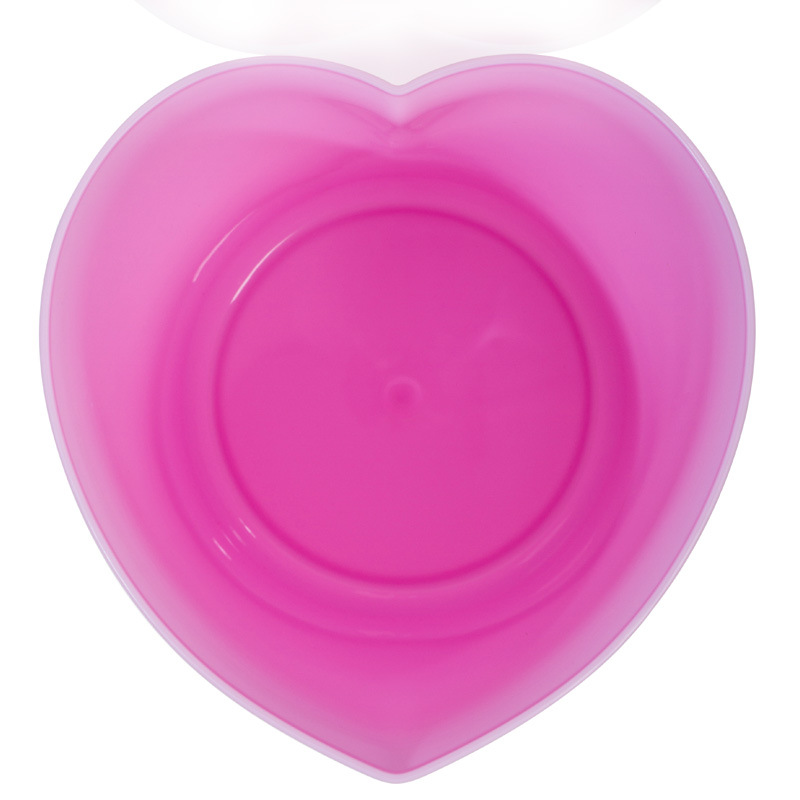 Moda en forma de corazón bote de basura de plástico para el hogar descubierto Cubo de almacenamiento creativo baño bote de basura Fábrica al por mayor