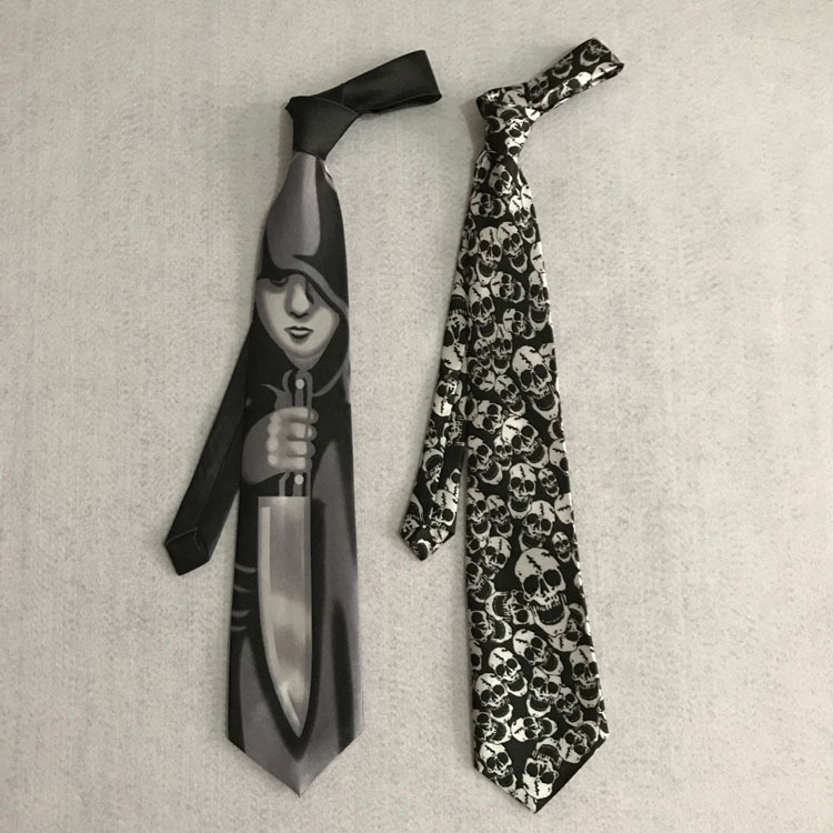 Ventas directas de fábrica en stock suministro 2017 Nuevo Halloween tie Ghost Festival tie lazo de impresión digital